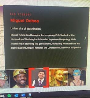 Screenshot of Miguel Ochoa on the Perot Museum website