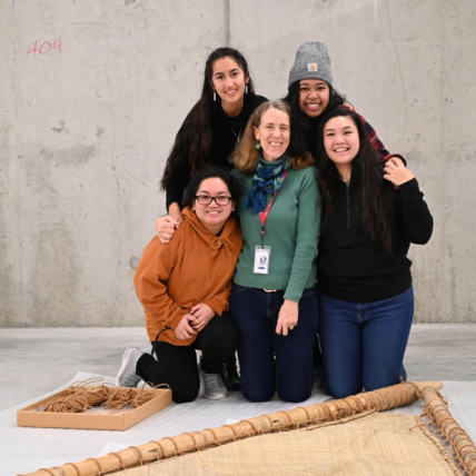 Past and present Research Family members gather at the Burke Museum to welcome in the Yapese sail that is now on display at the Burke in the Culture is Living exhibit. 