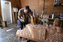 Chipping away at the Coast Salish Story Pole