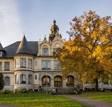 Denny Hall in autumn on UW campus