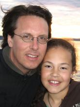 Professor James Pfeiffer with daughter Solea