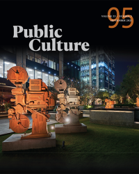 color photograph of outdoor sculpture, cover image for journal