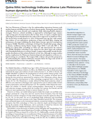 Quina lithic technology indicates diverse Late Pleistocene human dynamics in East Asia First page of Ruan et al 2025
