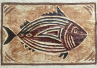 Photo of a carved fish in wood